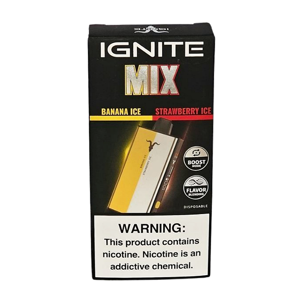 Pod Descartável Ignite Mix - Banana Ice + Strawberry Ice