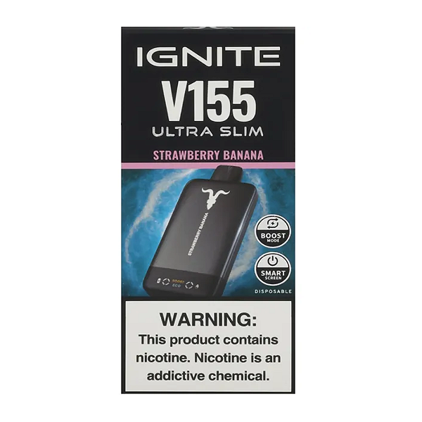 Pod Descartável Ignite V155 Ultra Slim - Strawberry Banana