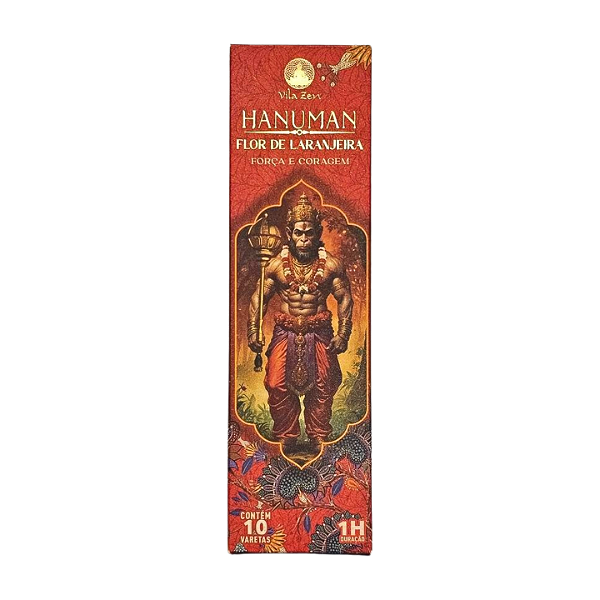 Incenso Vila Zen Hanuman Flor de Laranjeira: Força e Coragem