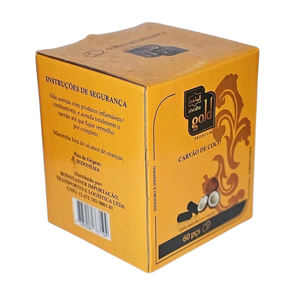 Carvão Alwaha Gold Hexagonal - 1 Kilo
