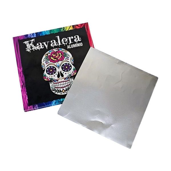 Pacote de Folhas de Aluminio para Narguile - Kavalera 50 folhas