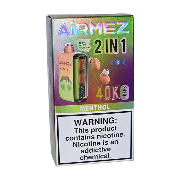 Pod Descartavel AiRMEZ com Fone de Ouvido 2 in 1 - Menthol