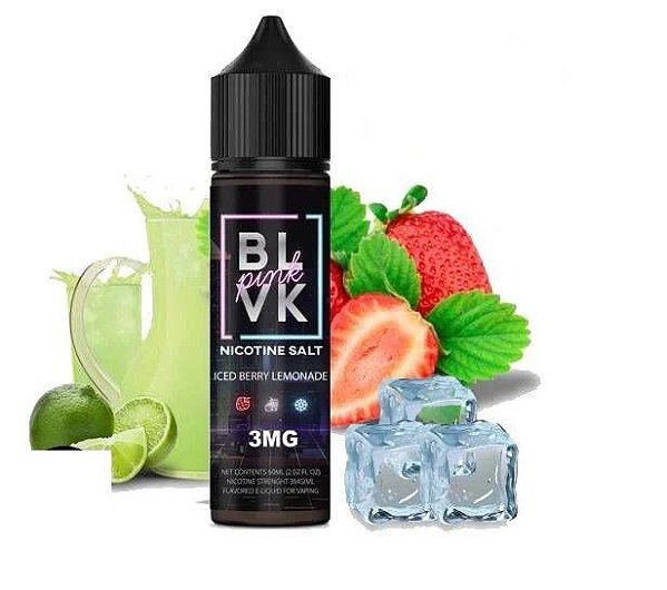 Líquido Juice BLVK Pink 60ml 3mg - Strawberry Lemonade Ice
