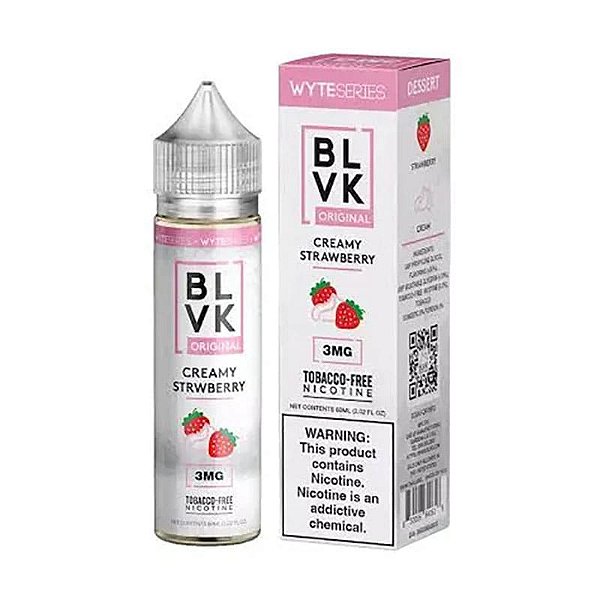Líquido Juice BLVK Original 60ml 3mg - Creamy Strawberry