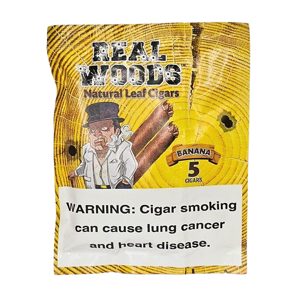 Charutinho Real Woods Natural Leaf Cigars - Banana 5x
