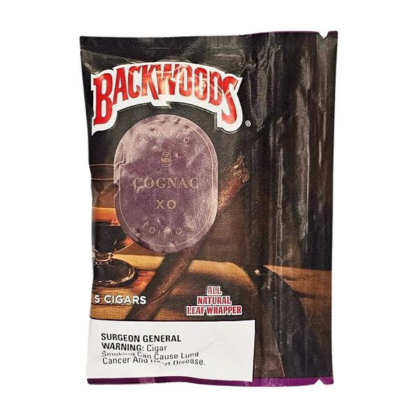 Charutinho Backwoods All Natural Leaf Wrapper - Cognac Xo 5x