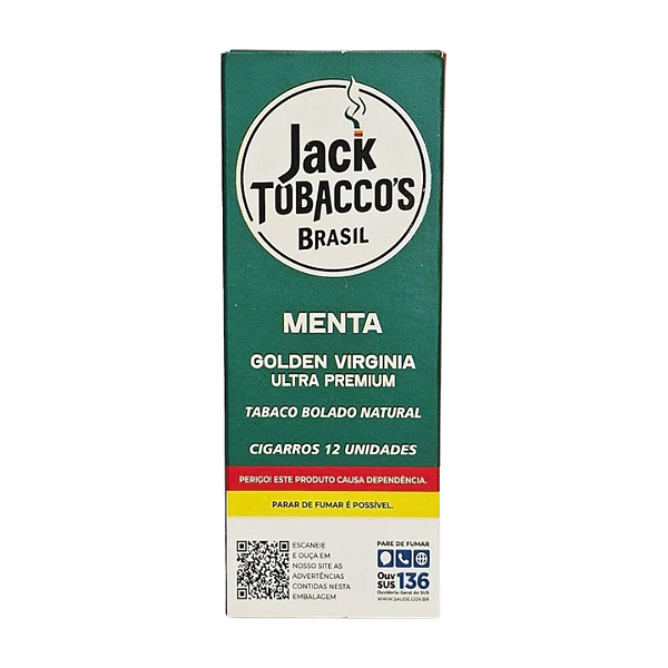 Tabaco Bolado Jack Tobacco Brasil Ultra Premium – Menta (12 Unidades)