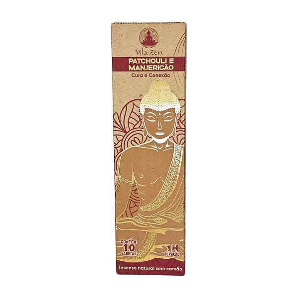 Incenso Vila Zen Cura e Conexão: Patchouli e Manjericão