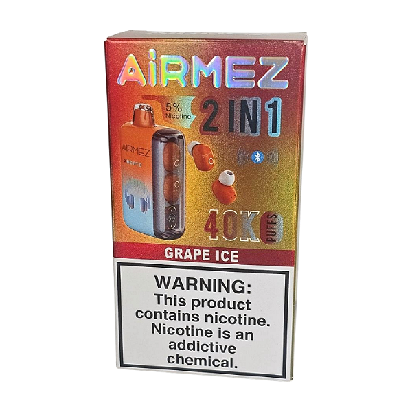 Pod Descartavel AiRMEZ com Fone de Ouvido 2 in 1 - Grape Ice