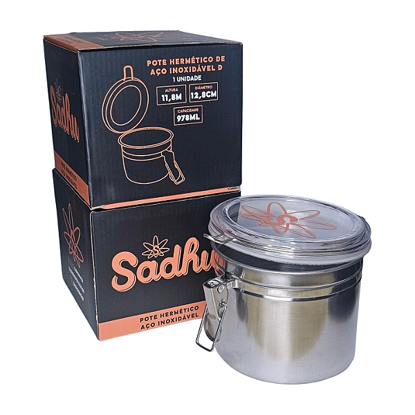 Pote Hermetico Aço Inoxidavel D Sadhu - 978ml