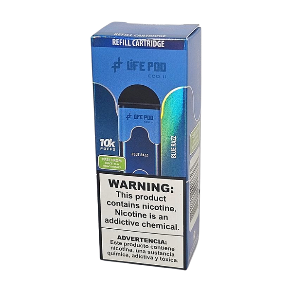 Refil Life Pod Eco II 10.000 Puff - Blue Razz