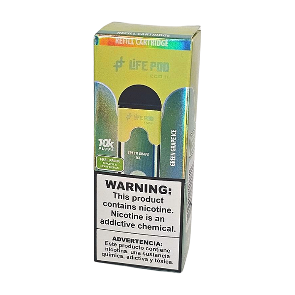 Refil Life Pod Eco II 10.000 Puff - Green Grape Ice