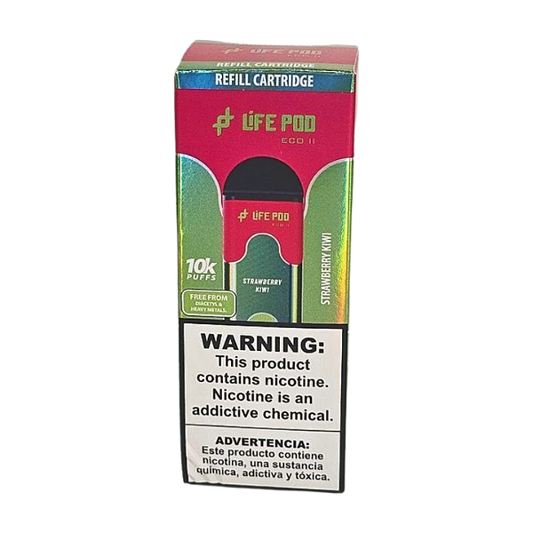 Refil Life Pod Eco II 10.000 Puff - Strawberry Kiwi