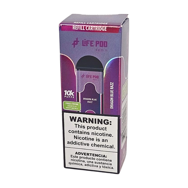 Refil Life Pod Eco II 10.000 Puff - Dragon Blue Razz