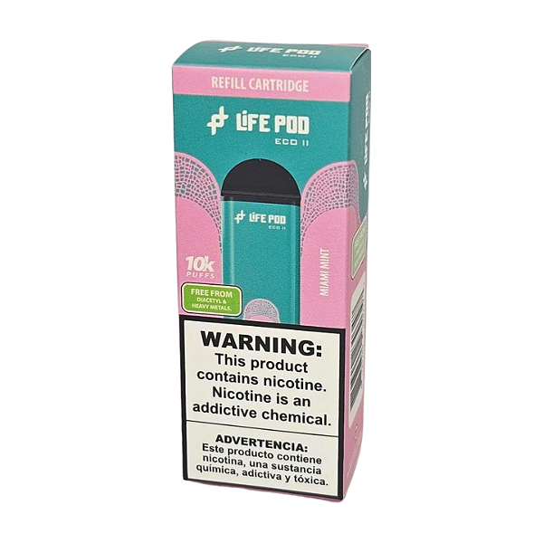 Refil Life Pod Eco II 10.000 Puff - Miami Mint