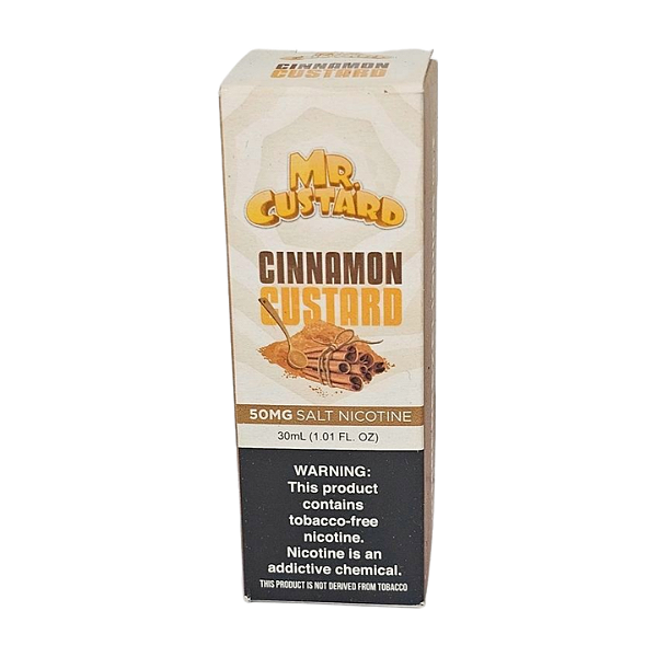 Líquido Nicsalt Mr. Custard - Cinnamon Custard 50mg - 30ml