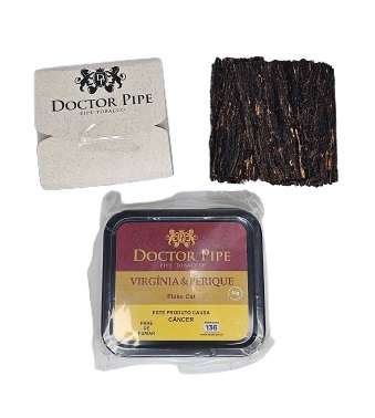 Tabaco Para Cachimbo Doctor Pipe FLAKE CUT - Virginia & Perique 50g