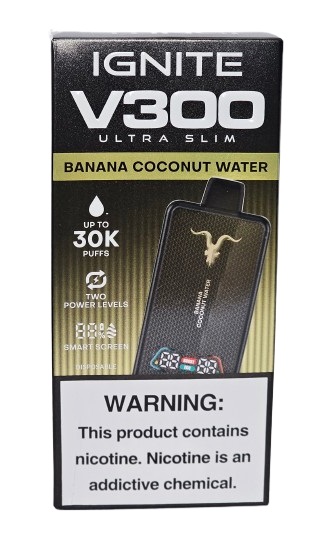 Pod Descartavel Ignite V300 Ultra Slim - Banana Coconut Water