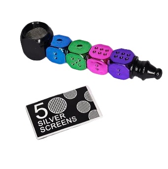 Pipe de Metal D&K Dados + 5 Telinhas de Metal