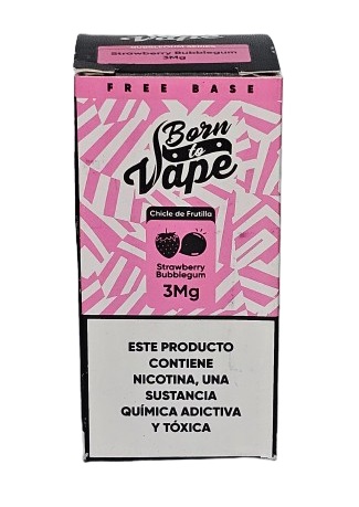 Líquido Juice Born To Vape - Strawberry Bubblegum 3mg - 60ml