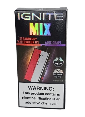 Pod Descartável Ignite Mix - Strawberry Watermelon Ice + Aloe Grape