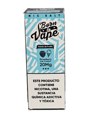 Líquido Juice Nicsalt Born To Vape - Strawberry Ice Cream 50mg - 30ml