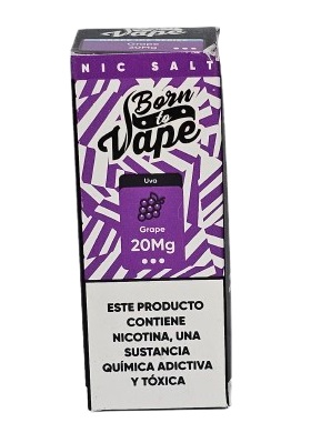 Líquido Juice Nicsalt Born To Vape - Grape 50mg - 30ml