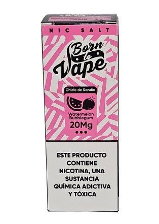 Líquido Juice Nicsalt Born To Vape - Watermelon Bubblegum 50mg - 30ml