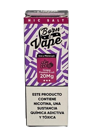 Líquido Juice Nicsalt Born To Vape - Grape Passion Fruit 50mg - 30ml
