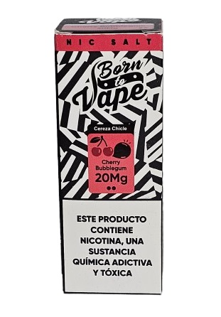 Líquido Juice Nicsalt Born To Vape - Cherry Bubblegum 35mg - 30ml