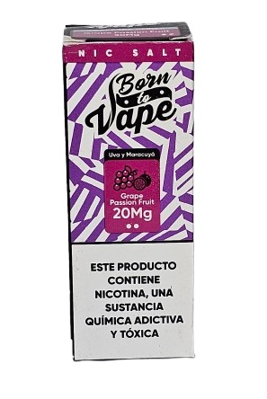 Líquido Juice Nicsalt Born To Vape - Grape Passion Fruit 35mg - 30ml