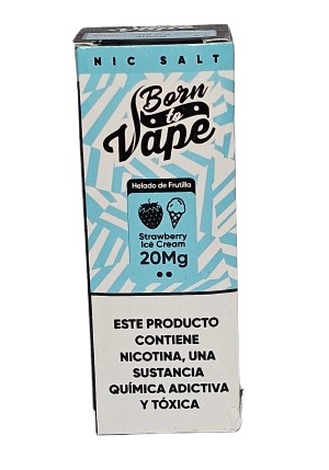 Líquido Juice Nicsalt Born To Vape - Strawberry Ice Cream 35mg - 30ml