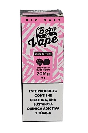 Líquido Juice Nicsalt Born To Vape - Strawberry Bubblegum 35mg - 30ml