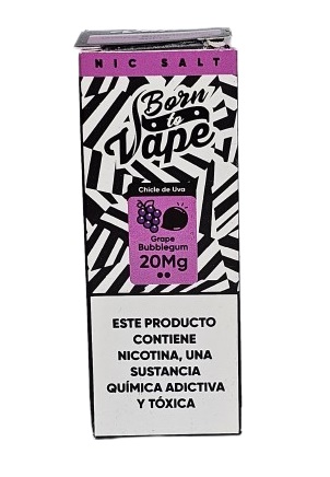 Líquido Juice Nicsalt Born To Vape - Grape Bubblegum 35mg - 30ml