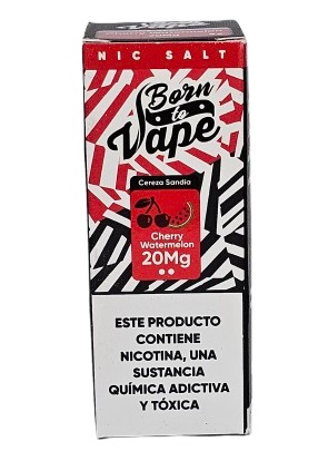 Líquido Juice Nicsalt Born To Vape - Cherry Watermelon 35mg - 30ml