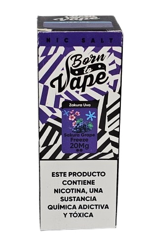 Líquido Juice Nicsalt Born To Vape - Sakura Grape Freeze 35mg - 30ml