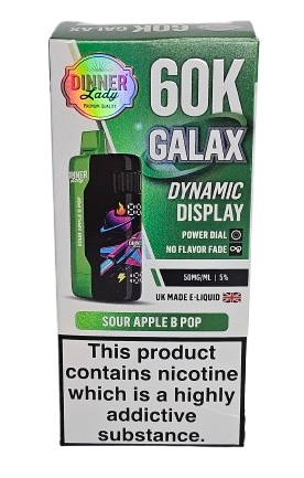 Pod Descartavel Dinner Lady Galax 60.000 puff - Sour Apple B Pop