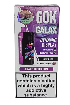 Pod Descartavel Dinner Lady Galax 60.000 puff - Grape Bubblegum