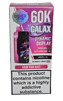 Pod Descartavel Dinner Lady Galax 60.000 puff - Sour Pink Dust