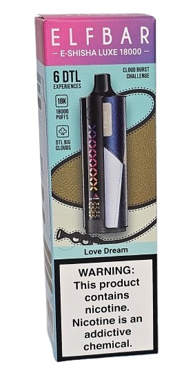 Pod Descartavel Elfbar E-Shisha Luxe 18.000 puff - Love Dream