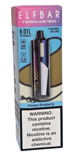 Pod Descartavel Elfbar E-Shisha Luxe 18.000 puff - Frozen Blueberry