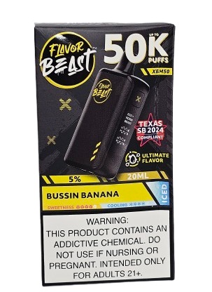 Pod Descartavel Flavor Beast 50.000 Puff - Bussin Banana