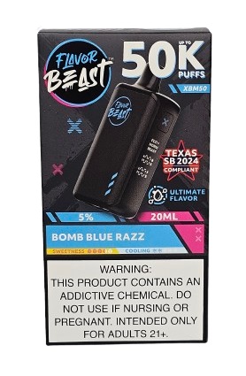 Pod Descartavel Flavor Beast 50.000 Puff - Bomb Blue Razz