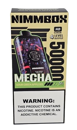 Pod Descartavel Nimmbox Mecha 50.000 Puff - Sour Green Apple Ice