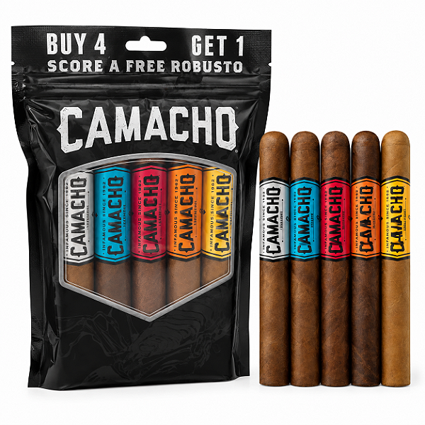 Charuto Camacho BOLD 5ive Assortment – Kit com 5 Charutos Premium