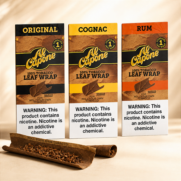 Al Capone Leaf Wrap – Folha de Tabaco Natural para Enrolar