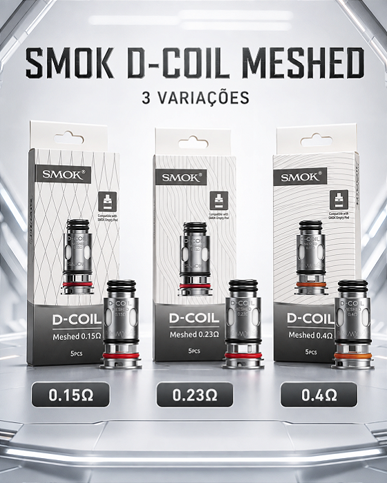 Coil Smok D-Coil Meshed - 5 Unidades Por Caixa