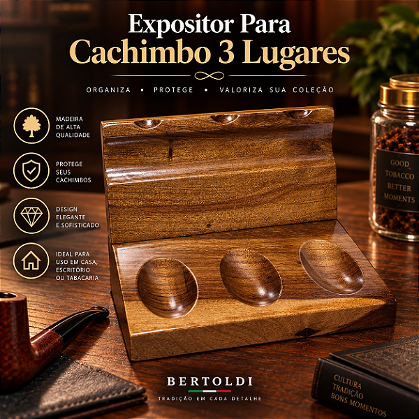 Expositor Para Cachimbo 3 Lugares