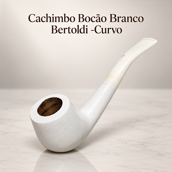 Cachimbo Bocão Branco Bertoldi -Curvo