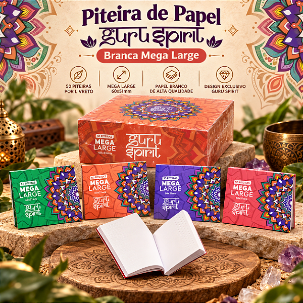 Piteira de Papel Guru Spirit Branca Mega Large